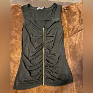 Stylish zip up Black Tank